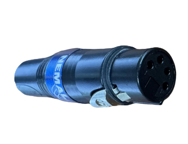 Nemal XLR 3-Pin Male to 4-Pin Female Inline Adapter