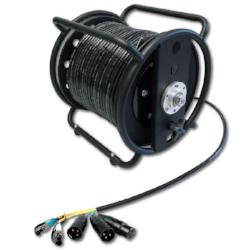 Broadcast/ENG Composite Cable 2-SM Fiber + 3 Pr 24Awg Individually Shielded-Flex Jacket