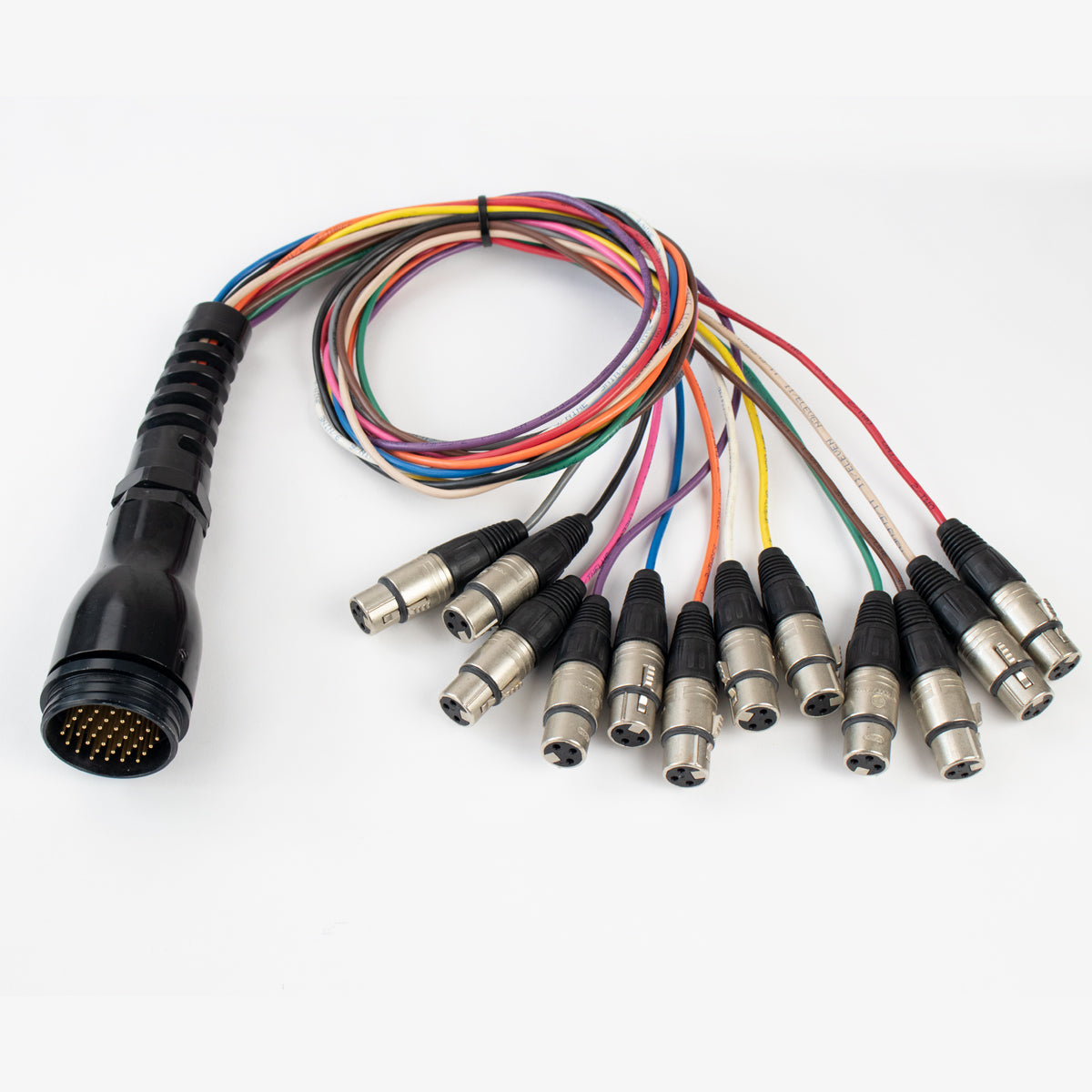 DT12 Fanout Male To 12-Female XLR 3-Pin Plugs