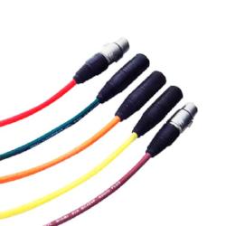 Studio Microphone Cable Assembly- Neutrik Black/Gold XLR Male-Female