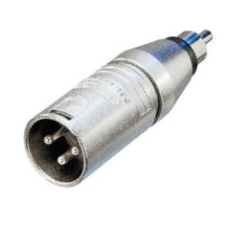 Adapter - Neutrik NA2MPMM 3 pin male XLR to RCA plug