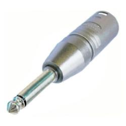 Adapter - 3 pin male XLR to 1/4" mono plug - pre-wired