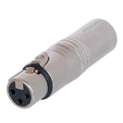 Adapter XLRM>XLRF Pins 2-3 Inverted, Wired