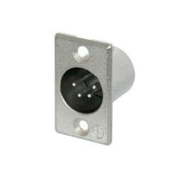 ITT Pomona (Alcatel) 5131 4-Pin XLR Male Chassis Receptacle
