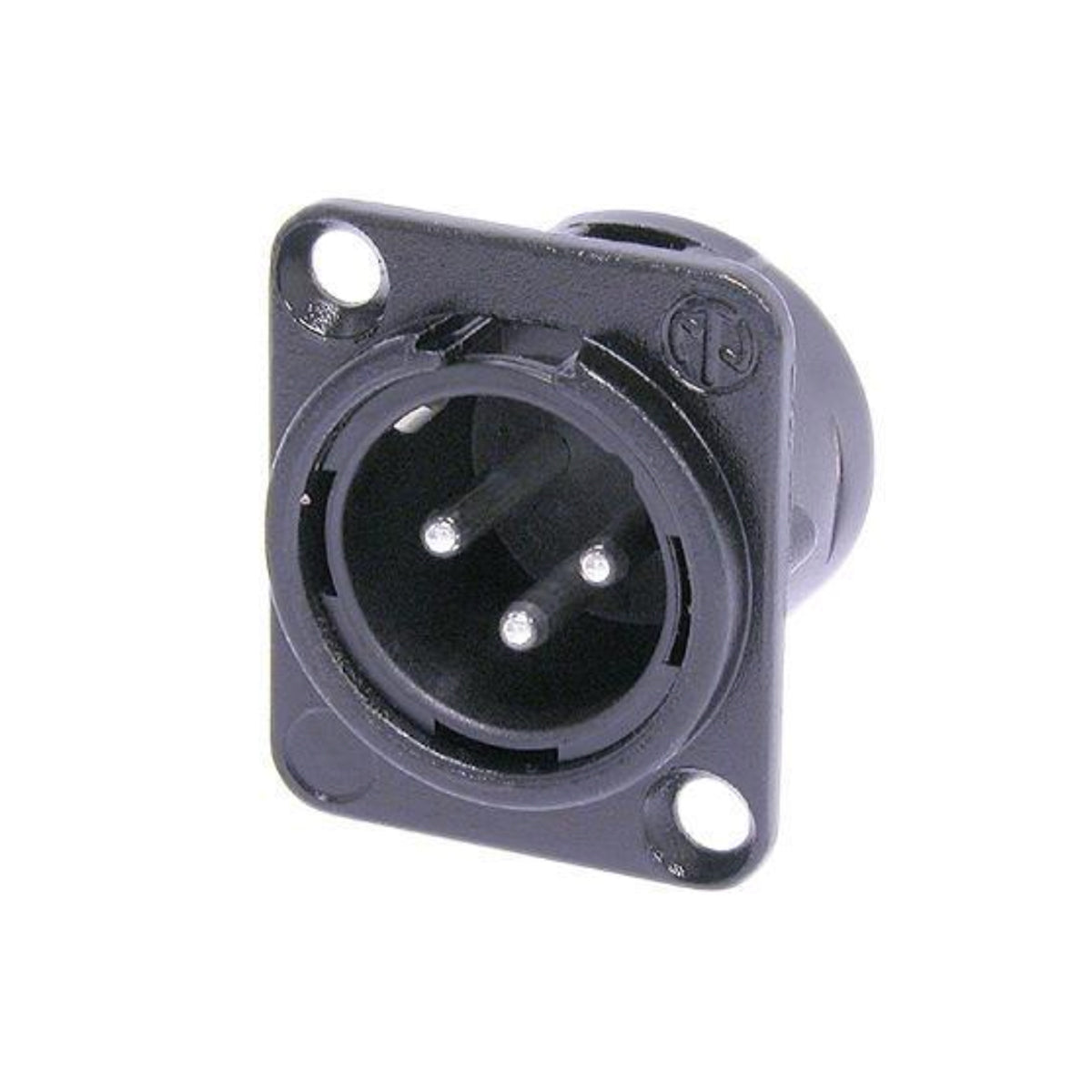 Neutrik NC3MD-L-1-BAG 3-Pin XLR Male Receptacle Black Housing Silver Contacts