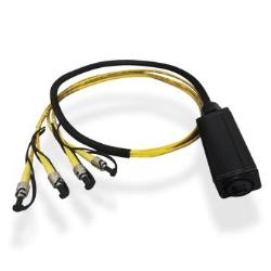 opticalCON Quad Receptacle Breakout Box to 4-ST Connectors