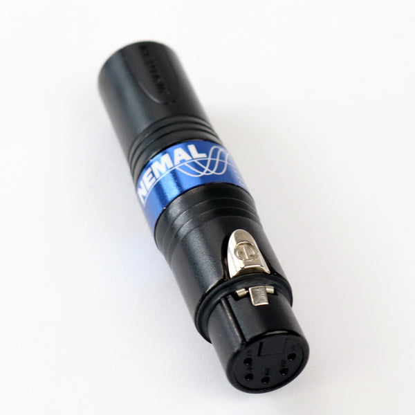 Nemal XLR 3-Pin Male to 5-Pin Female Inline Adapter
