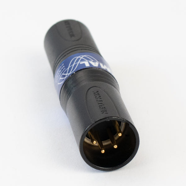Nemal XLR 4-Pin Male to 5-Pin Male Inline Adapter