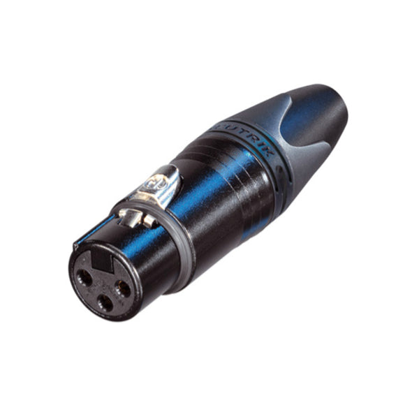 Neutrik NC3FXX-B 3 Pin XLR Female Black Housing Gold Contacts