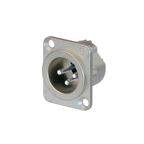 Neutrik NC3MD-LX 3-Pin XLR Male Receptacle Nickel Housing Silver Contacts