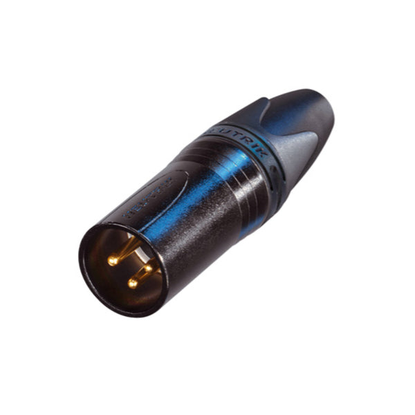 Neutrik NC3MXX-B 3 Pin XLR Male Black Housing Gold Contacts
