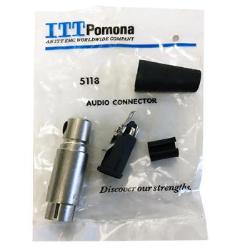4-Pin XLR Female Cable Mount Connector ITT Pomona (Alcatel) 5118