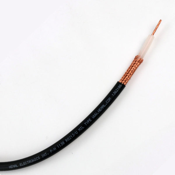 RG213/U Mil Type 50 Ohm Coaxial Cable Copper Braid NCV Jacket