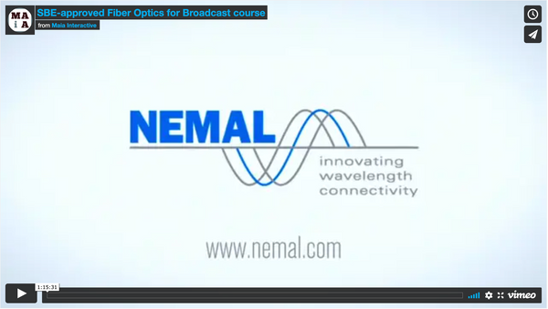 SBE-approved Fiber Optics for HDTV