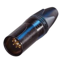 Neutrik NC7MXX-B 7-Pin XLR Male Cable Mount Plug, Black Housing, Gold Contacts