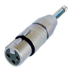 Adapter - 3 pin female XLR to 1/4" mono plug-Neutrik NA2FP