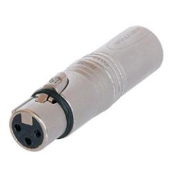 Adapter - 3 pin female XLR to 3 pin male XLR - pre-wired
