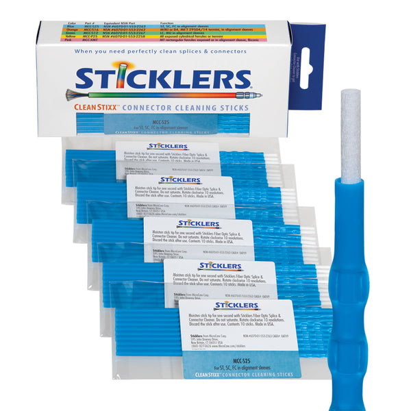 STICKLERS 2.5mm CLEAN STIXX Optical Grade Cleaning Kit For 2.5 MM Ferrules